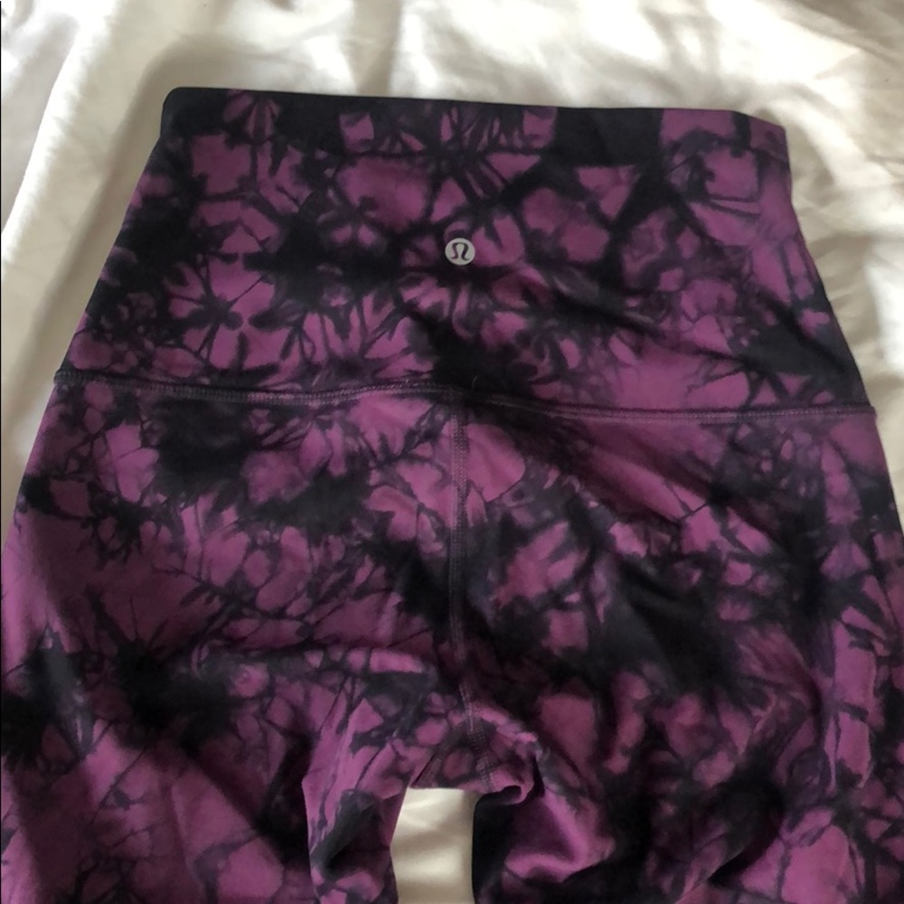 Purple & black acid washed Lululemon Pants